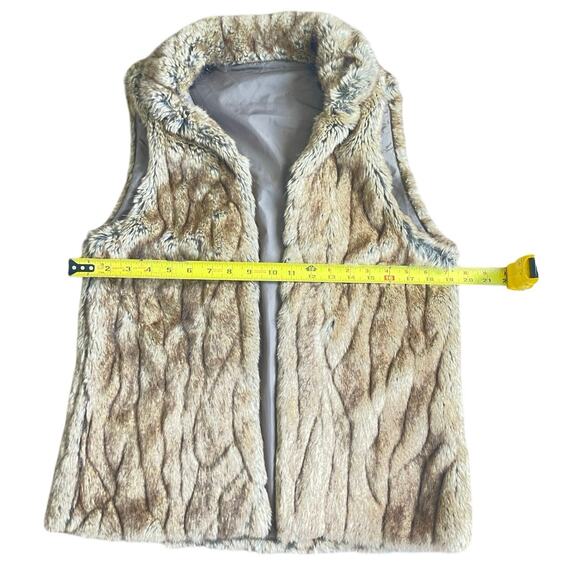 Y2K ABERCROMBIE & FITCH OPEN VEST FAUX FUR SZ SMALL  GRUNGE VERSATILE AESTHETIC - Picture 5 of 16